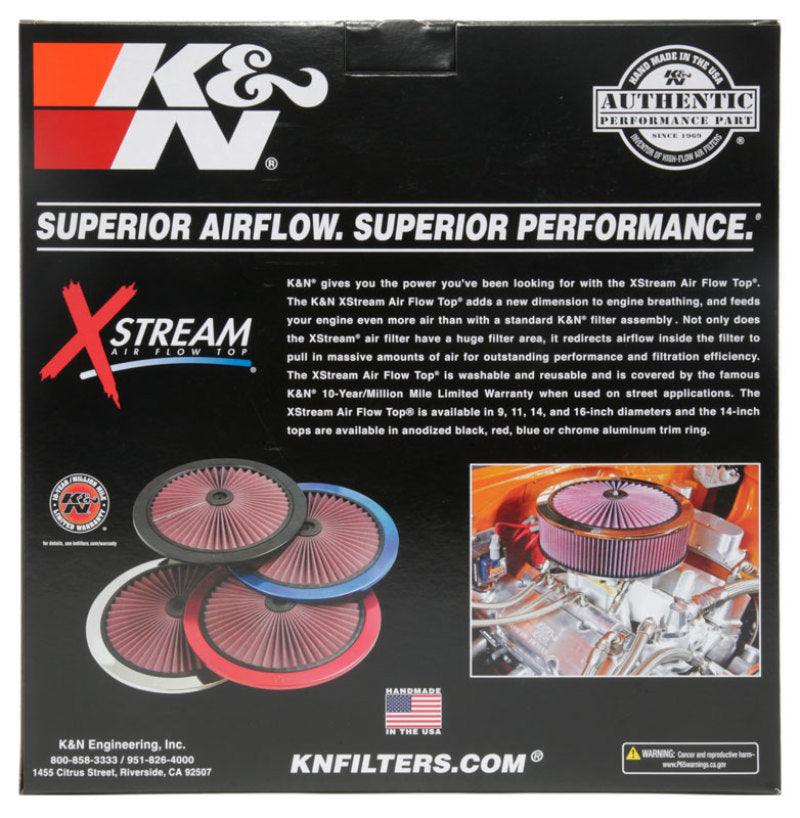 K&N X-Stream Top Filter Only 11in - Black - Corvette Realm