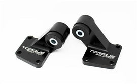 Torque Solution 03-06 Mitsubishi EVO VII-IX Billet Rear Differential Mounts - Black - Corvette Realm