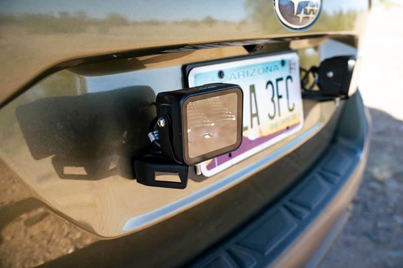 DV8 Offroad Universal License Plate Mount w/ Pod Light Mounts - Corvette Realm