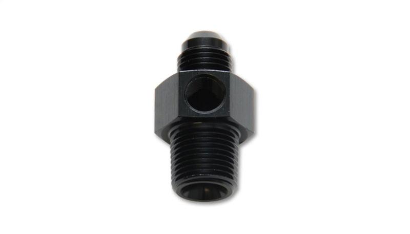 Vibrant -6AN Male to 3/8in NPT Male Union Adapter Fitting w/ 1/8in NPT Port - Corvette Realm