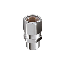McGard Hex Lug Nut (Drag Racing Short Shank) 1/2-20 / 13/16 Hex / 1.6in. Length (4-Pack) - Chrome - Corvette Realm
