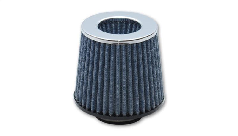 Vibrant Open Funnel Perf Air Filter (5in Cone O.D. x 5in Tall x 3in inlet I.D.) - Chrome Filter Cap - Corvette Realm