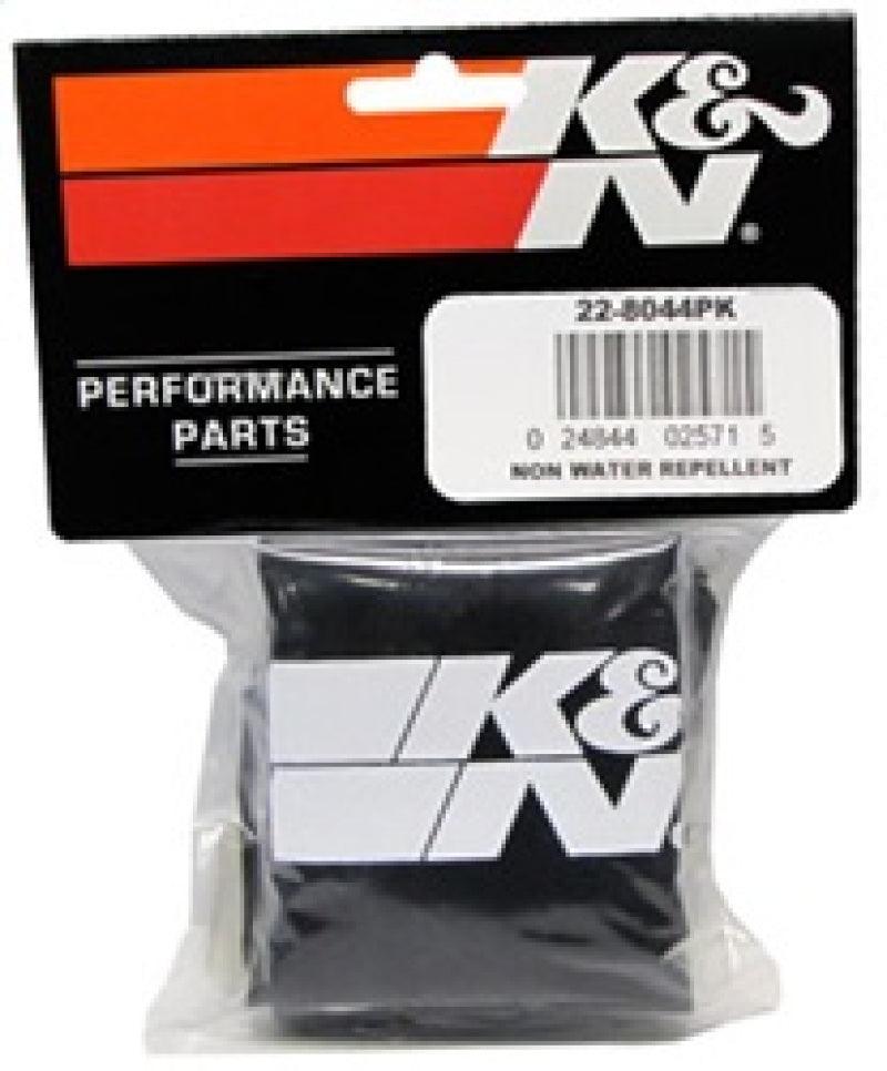 K&N Universal Precharger Round Straight Air Filter Wrap Black 5in ID x 7in Height - Corvette Realm