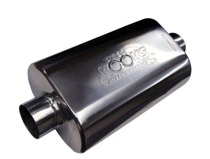 Kooks Universal 2 1/2in Center/Center Oval Muffler (4x8x12) - Corvette Realm