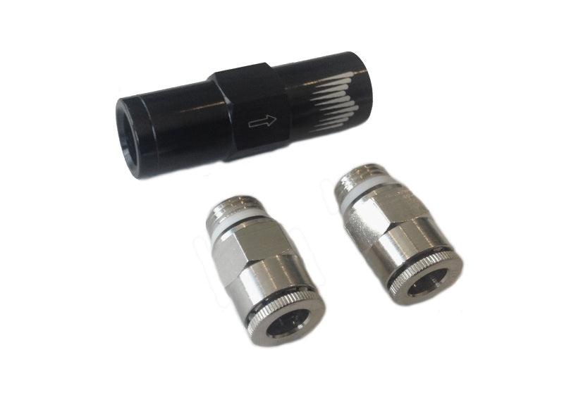 Snow Performance High Flow Water Check Valve Quick-Connect Fittings (For 1/4in. Tubing) - Corvette Realm