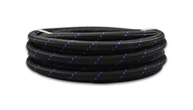 Vibrant -12 AN Two-Tone Black/Blue Nylon Braided Flex Hose (10 foot roll) - Corvette Realm