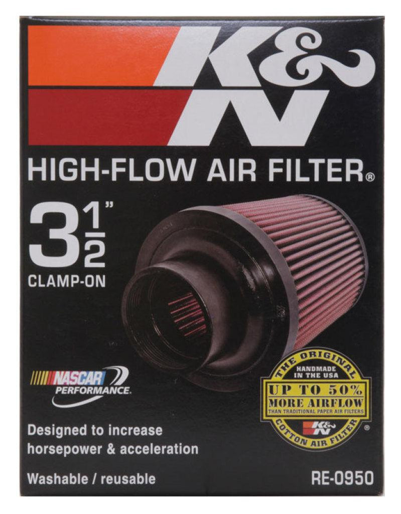 K&N Universal Rubber Filter 3 1/2inch ID FLG / 6inch Base / 4-5/8inch Top / 6inch Height - Corvette Realm