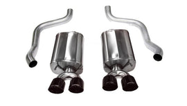 Corsa 09-13 Chevrolet Corvette C6 6.2L V8 Black Sport Axle-Back Exhaust - Corvette Realm