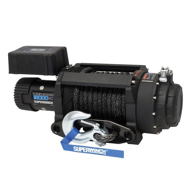 Superwinch 18000 LBS 12V DC 33/64in x 79 ft Synthetic Rope Tiger Shark 18000SR Winch - Corvette Realm