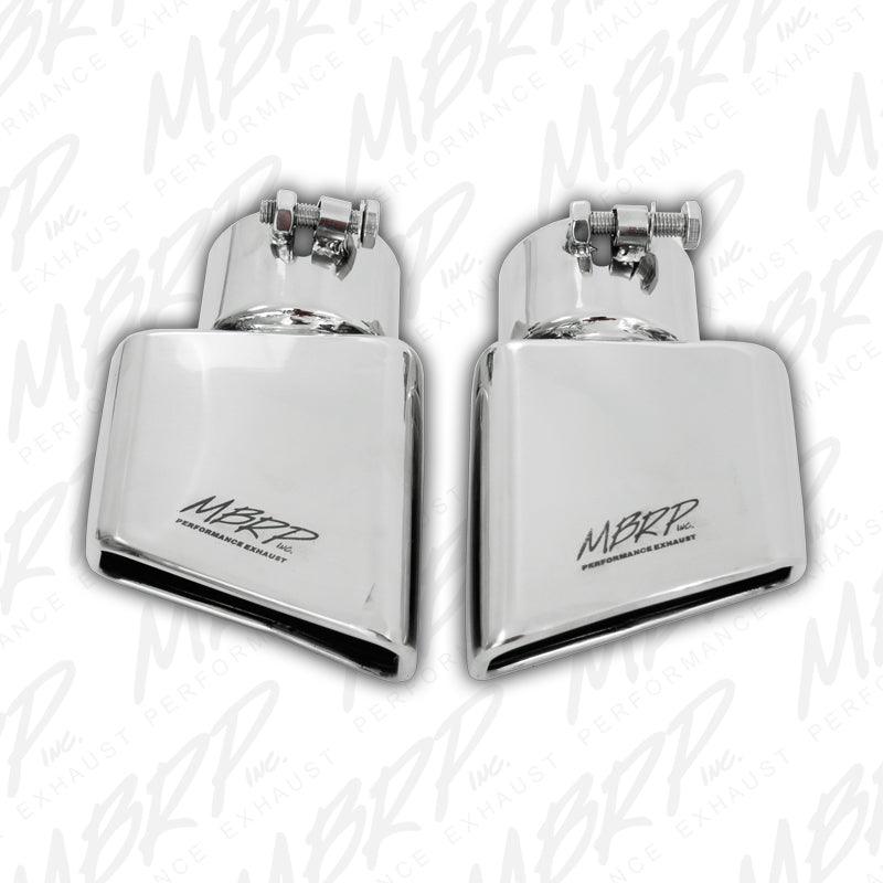 MBRP Universal Tip 4.50in x 2.75in ID Rectangle Angled Cut 3in OD Inlet 7in Lgth T304 Passenger Side - Corvette Realm