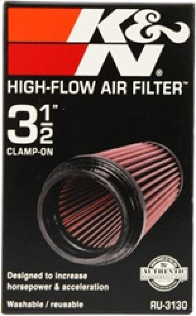 K&N Filter Universal Rubber Filter 3 1/2 inch Flange 4 5/8 inch Base 3 1/2 inch Top 7 inch Height - Corvette Realm