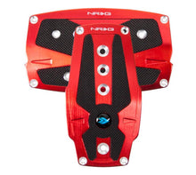 Load image into Gallery viewer, NRG Brushed Aluminum Sport Pedal A/T - Red w/Black Rubber Inserts - Corvette Realm