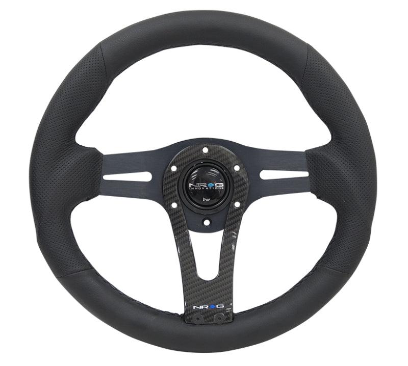 NRG Reinforced Steering Wheel (320mm) w/Carbon Center Spoke - Corvette Realm