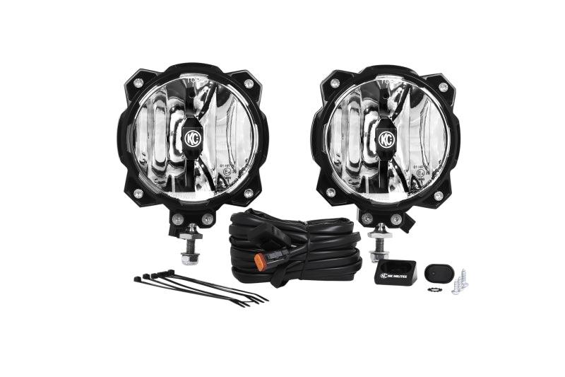 KC HiLiTES 6in. Pro6 Gravity LED Light 20w Single Mount SAE/ECE Driving Beam (Pair Pack System) - Corvette Realm