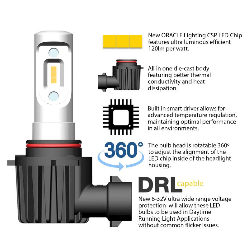 Oracle H4 - VSeries LED Headlight Bulb Conversion Kit - 6000K - Corvette Realm