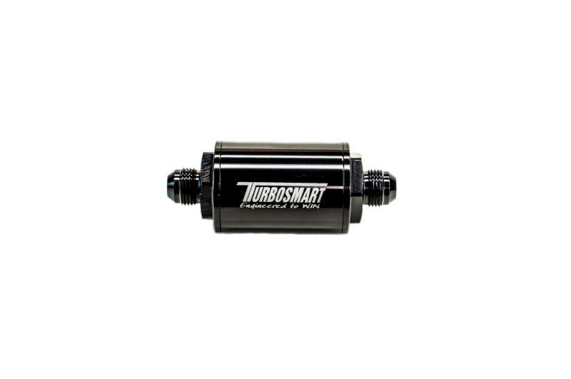 Turbosmart FPR Billet Inline Fuel Filter 1.75in OD 3.825in Length AN-8 Male Inlet - Black - Corvette Realm