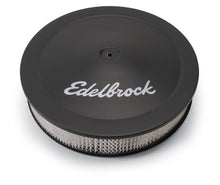 Load image into Gallery viewer, Edelbrock Air Cleaner Pro-Flo Series Round Steel Top Paper Element 14In Dia X 3 75In Dropped Base - Corvette Realm