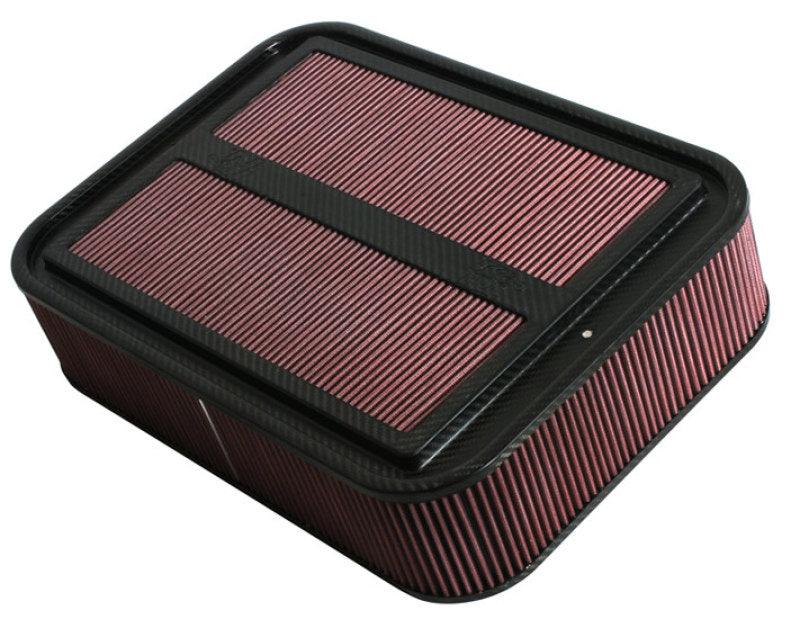K&N Custom Racing Assembly Carbon Fiber 4in Air Box w/o Base - Large - Corvette Realm