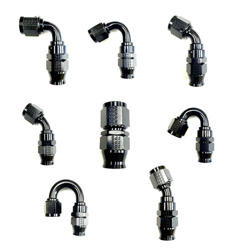 Fragola -8AN Real Street x 120 Degree Hose End Black For PTFE Hose - Corvette Realm