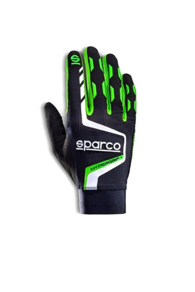 Sparco Gloves Hypergrip+ 10 Black/Green - Corvette Realm