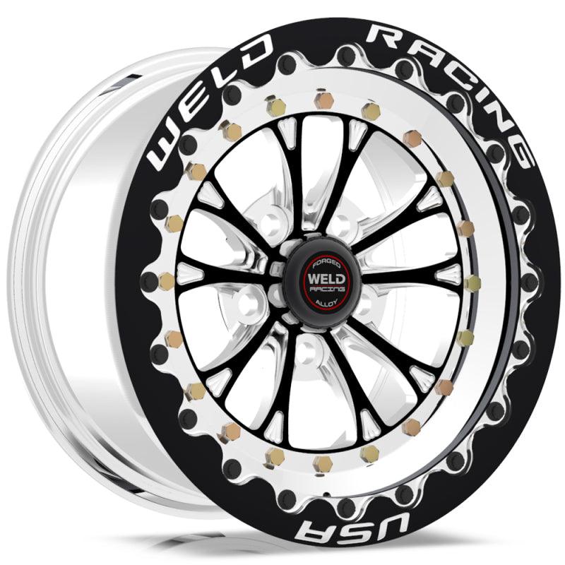 Weld Vitesse 15x10 / 5x4.75 BP / 7.5in. BS Black Wheel - Black Single Beadlock MT - Corvette Realm