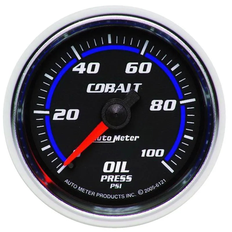 Autometer Cobalt 52mm 100 PSI Mechanical Oil Pressure Gauge - Corvette Realm