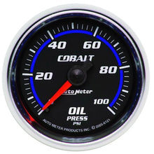 Load image into Gallery viewer, Autometer Cobalt 52mm 100 PSI Mechanical Oil Pressure Gauge - Corvette Realm