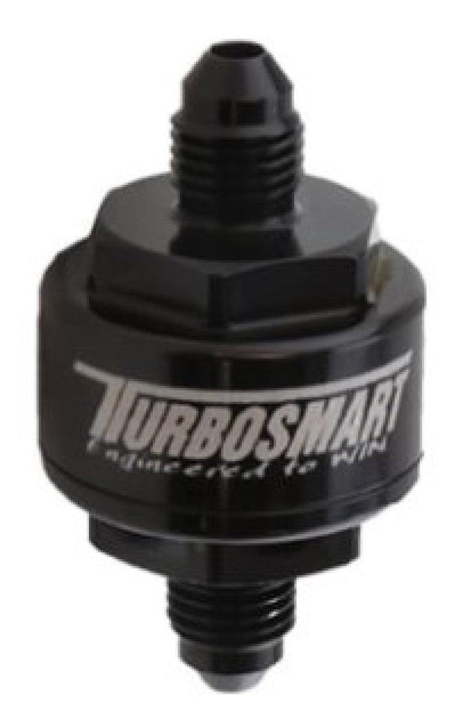 Turbosmart Billet Turbo Oil Feed Filter w/ 44 Micron Pleated Disc AN-3 Male Inlet - Black - Corvette Realm