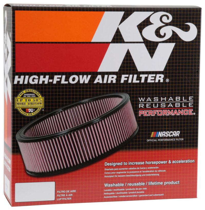 K&N Custom Round Air Filter 14in OD 12in ID 4in Height - Corvette Realm