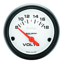 Load image into Gallery viewer, Autometer Phantom 52mm 8-18V Electronic Voltmeter Gauge - Corvette Realm