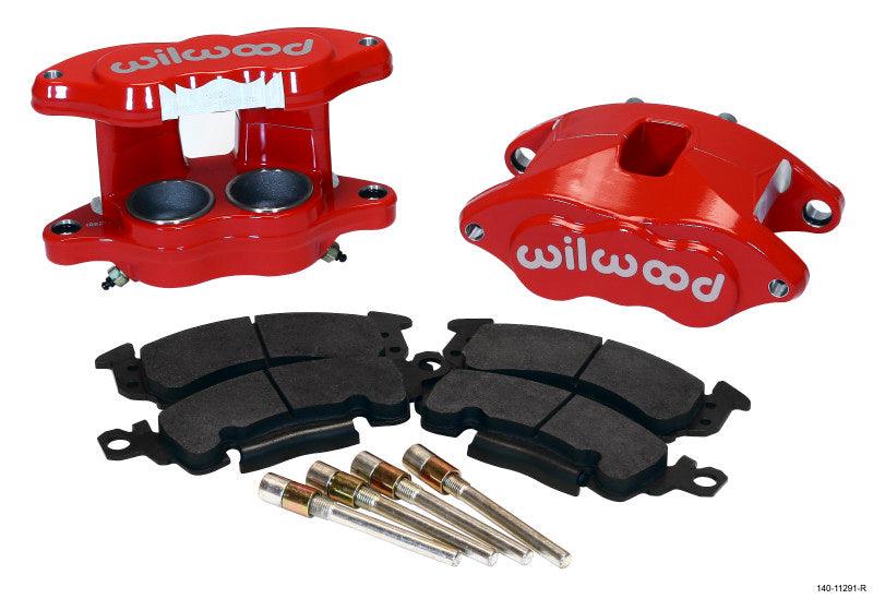 Wilwood D52 Front Caliper Kit - Red 2.00 / 2.00in Piston 1.04in Rotor - Corvette Realm