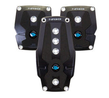 Load image into Gallery viewer, NRG Brushed Aluminum Sport Pedal M/T - Black w/Black Rubber Inserts - Corvette Realm
