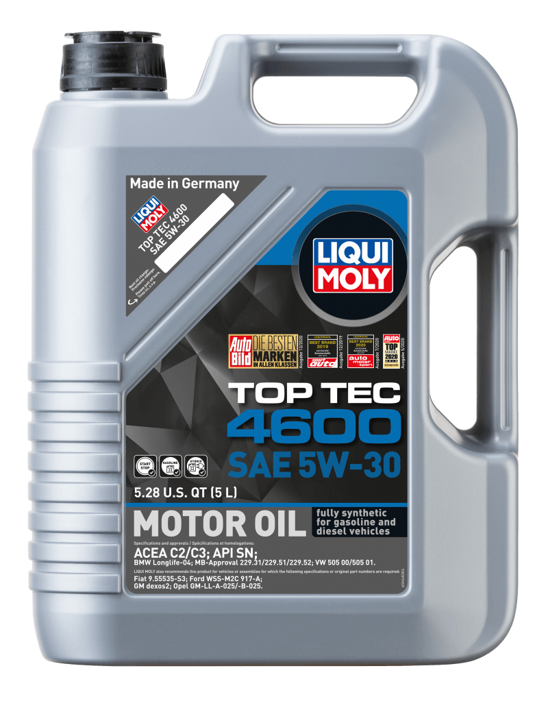 LIQUI MOLY 5L Top Tec 4600 Motor Oil SAE 5W30 - Corvette Realm