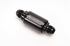 Russell Performance Black Anodized (3-1/4in Length 1-1/4in dia. -8 male inlet/outlet) - Corvette Realm