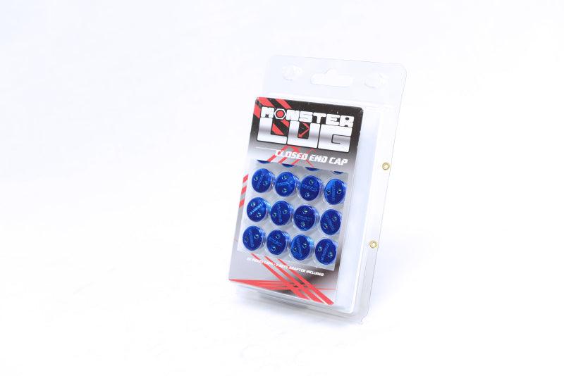 Wheel Mate Monster Lug Caps M14x1.50 Set of 20 - Blue - Plastic - Corvette Realm