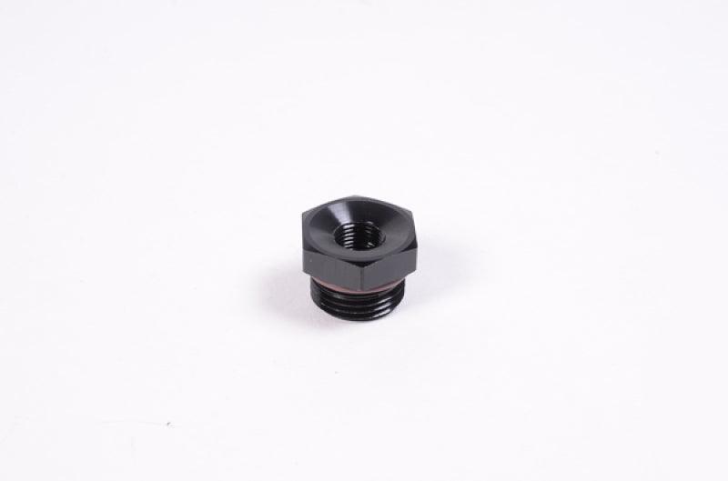 Radium Engineering 8AN ORB to 1/8NPT Female Adapter Fitting - Blk Anodized - Corvette Realm