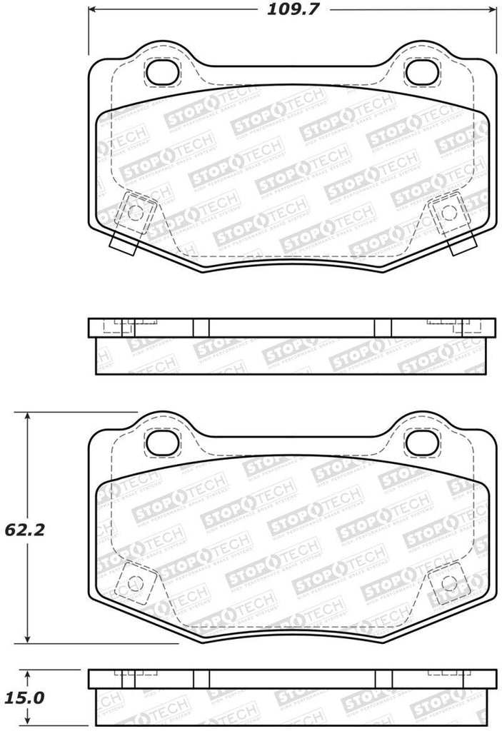 StopTech 14-18 Chevy Corvette Sport Performance Rear Brake Pads - Corvette Realm