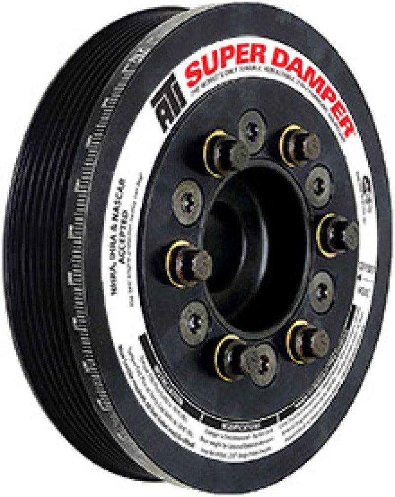 ATI Damper - 7.795in - Alum - 8 & 6 Grv - Ford Coyote 5.0 - 15 Percent OD - w/A/C Pulley - Corvette Realm