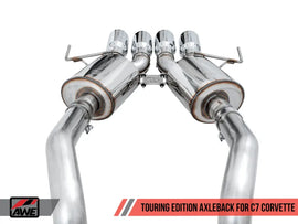 AWE Tuning 14-19 Chevy Corvette C7 Z06/ZR1 (w/o AFM) Touring Edition Axle-Back Exhaust w/Chrome Tips - Corvette Realm