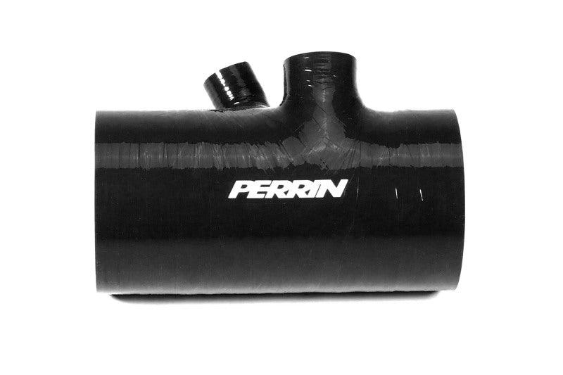 Perrin 2022+ Subaru WRX Black 3in Turbo Inlet Hose w/ Nozzle (Short) - Corvette Realm