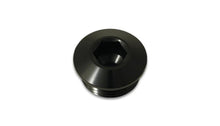 Load image into Gallery viewer, Vibrant Aluminum -8AN ORB Slimline Port Plug w/O-Ring - Anodized Black - Corvette Realm