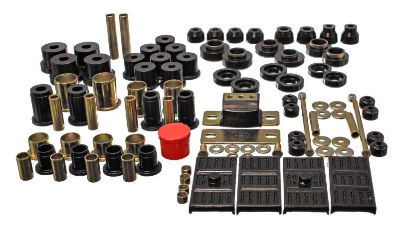 Energy Suspension 67-69 Chevrolet Camaro (w/mono leaf springs) Black Hyper-flex Master Bushing Set - Corvette Realm