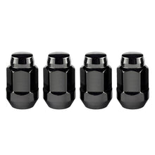 Load image into Gallery viewer, McGard Hex Lug Nut (Cone Seat Bulge Style) M12X1.5 / 3/4 Hex / 1.45in. Length (4-Pack) - Black - Corvette Realm