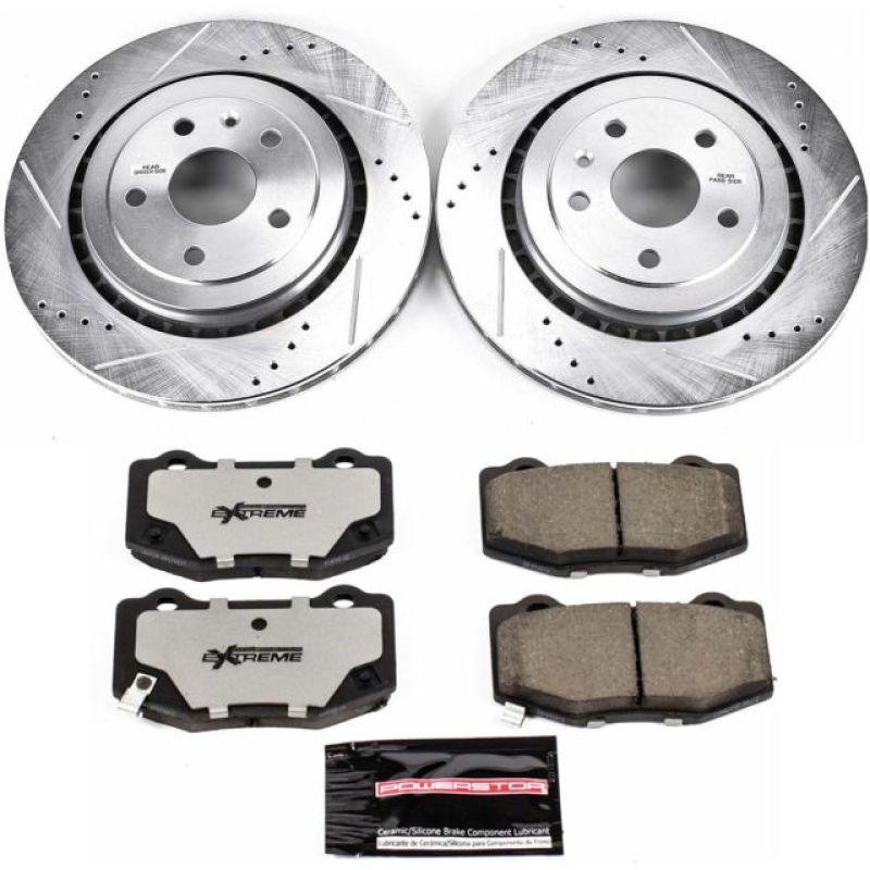 Power Stop 16-18 Cadillac ATS Rear Z26 Street Warrior Brake Kit - Corvette Realm