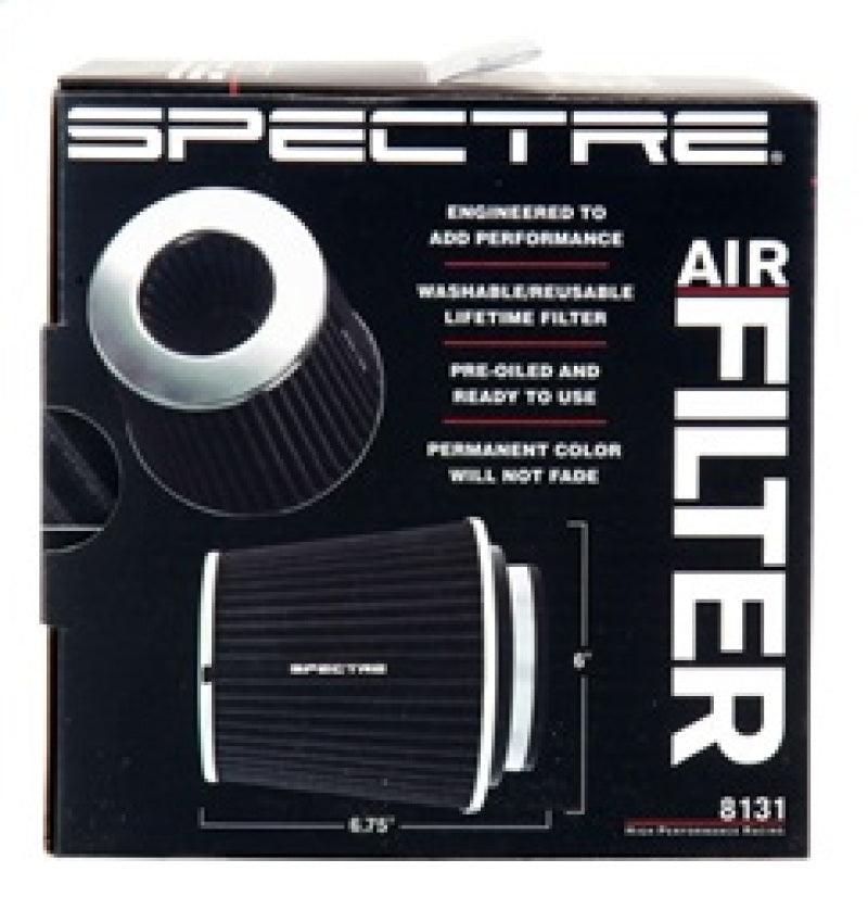 Spectre Adjustable Conical Air Filter 5-1/2in. Tall (Fits 3in. / 3-1/2in. / 4in. Tubes) - Black - Corvette Realm