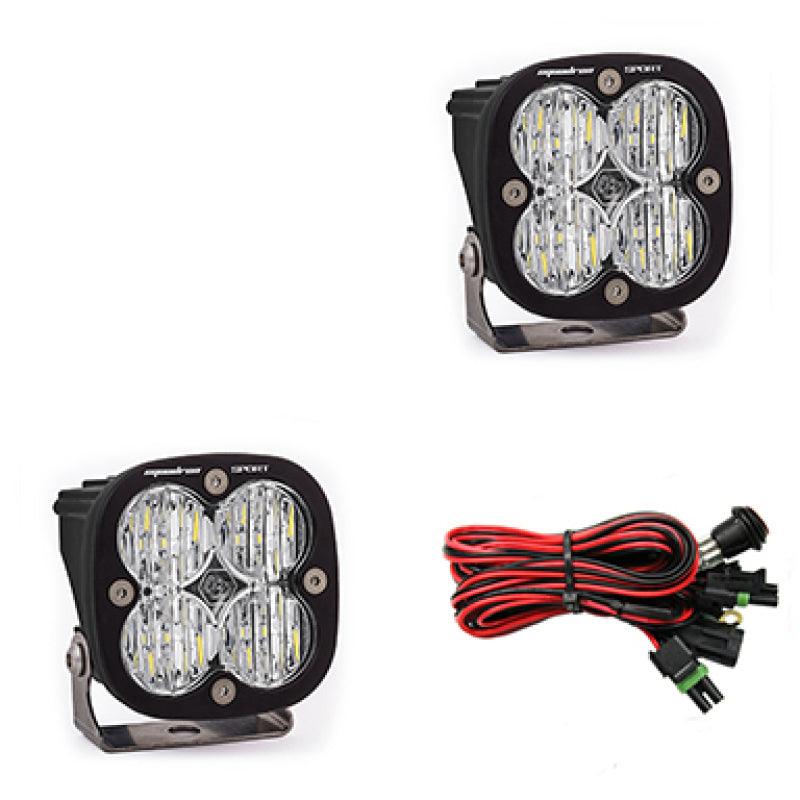 Baja Designs Squadron Sport Wide Cornering Pair LED Light Pods - Clear - Corvette Realm