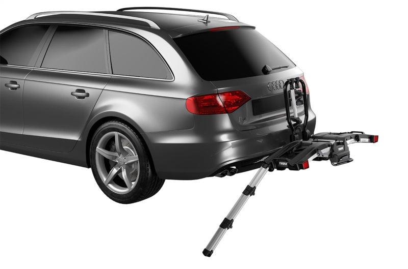 Thule EasyFold XT 2 - Fully Foldable Platform Hitch Bike Rack (Up to 2 Bikes) - Black/Silver - Corvette Realm