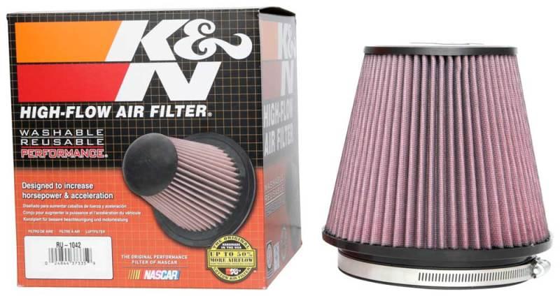 K&N Universal Clamp-On Air Filter 6in FLG / 7-1/2in B / 5in T / 6-1/2in H - Corvette Realm