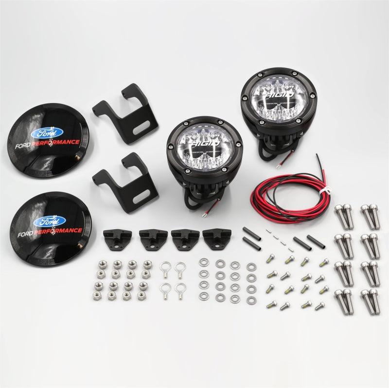 Ford Racing 2021+ Ford Bronco Mirror Mounted 4in Rigid LED Lights Kit - Corvette Realm