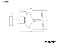 Load image into Gallery viewer, MBRP Universal Carbon Fiber Dual Tip 3.5in OD/2.5in Inlet - Corvette Realm